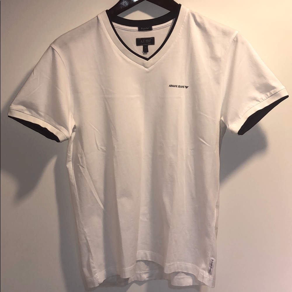 Armani Jeans V-Neck TShirt (white)